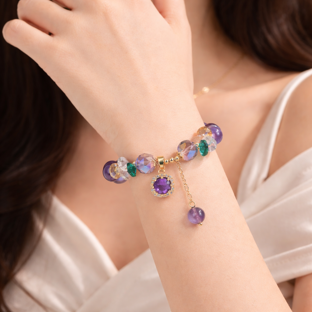 Bracciale Miriam -  In Pura Ametista Naturale