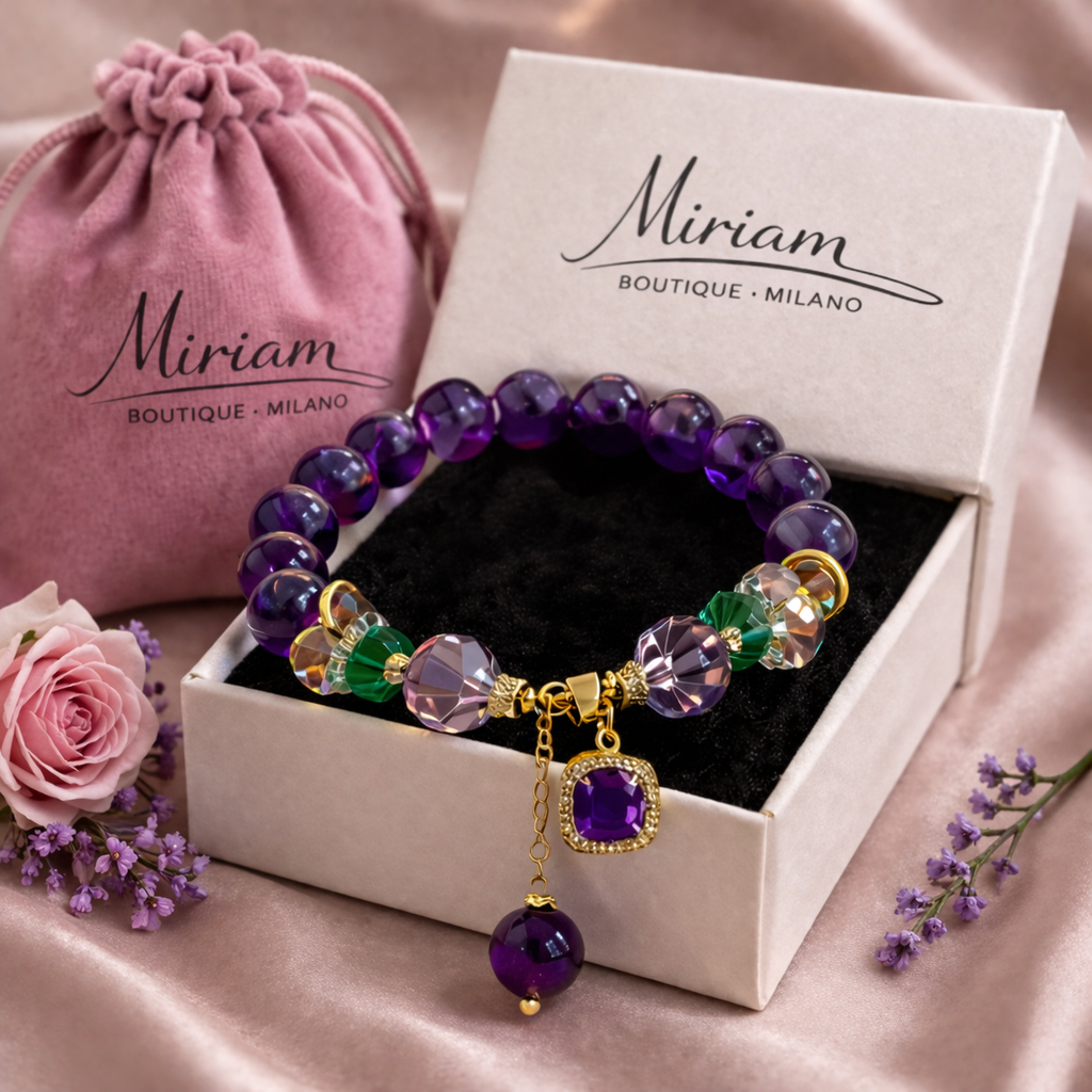 Bracciale Miriam -  In Pura Ametista Naturale